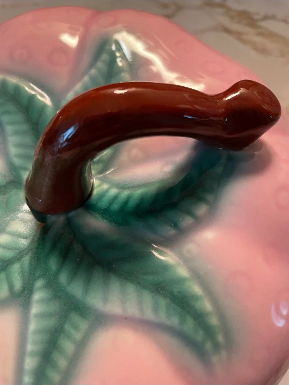 VTG Belmar California Pottery Pink Strawberry Covered Ceramic Bowl USA